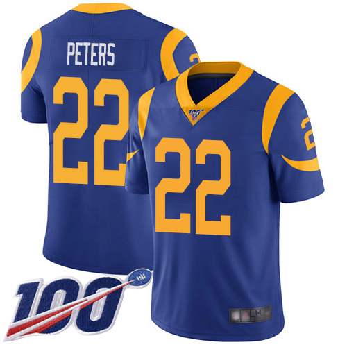 Los Angeles Rams Limited Royal Blue Men Marcus Peters Alternate Jersey NFL Football 22 100th Season Vapor Untouchable